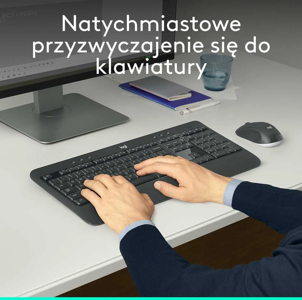Belaidis pelės ir klaviatūros rinkinys Logitech MK540 Advanced, išdėstymas: US tarptautinis (Qwerty)