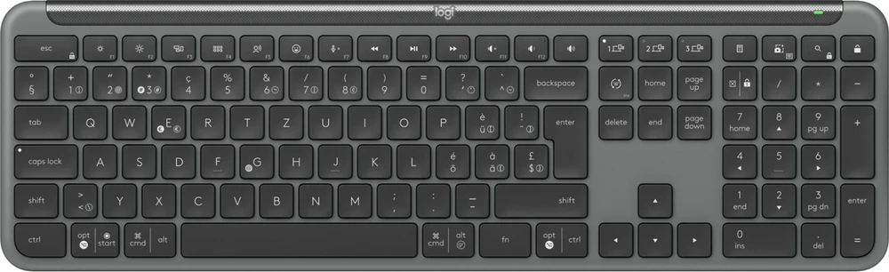 Klaviatūra Logitech SGN SLIM COMBO MK950 BUSINESS - GRAPHITE - CH - CENTRAL-419
