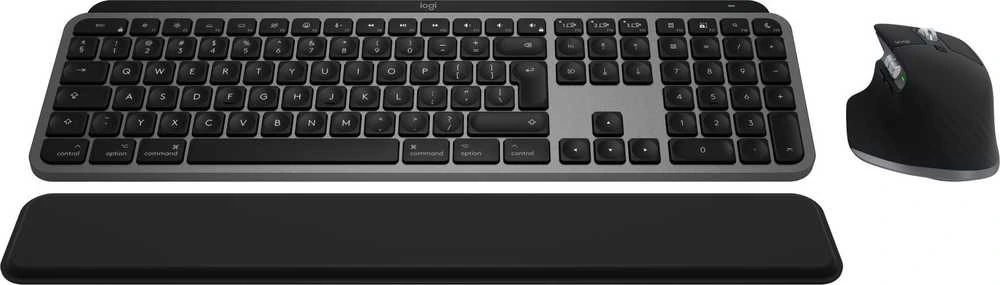 Belaidė klaviatūra „Klaviatūra Logitech MX Keys S Combo“, skirta „Mac“, 100 % (pilno dydžio), grafito spalvos su foniniu apšvietimu