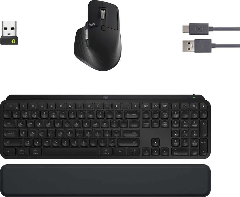 Klaviatūra Logitech MX KEYS S COMBO – GRAPHITE FRA/- BT – N/A – CENTRAL-419