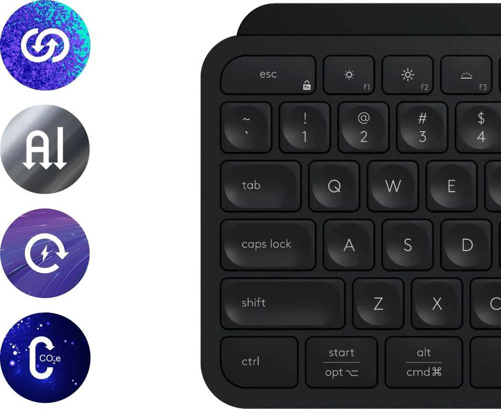 Klaviatūra Logitech MX KEYS S COMBO – GRAPHITE FRA/- BT – N/A – CENTRAL-419