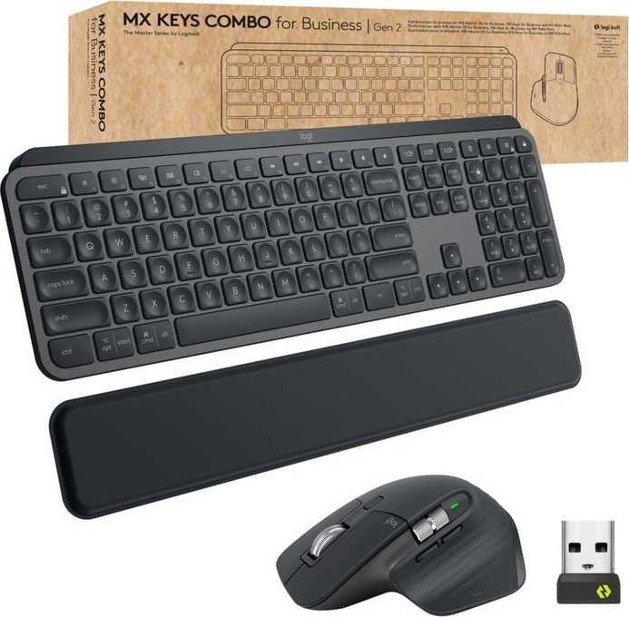 Pelė Logitech MX KEYS COMBO verslui GEN/2 - GRAPHITE - ITA - MEDITER