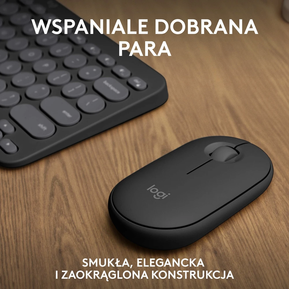Klaviatūra ir pelė Logitech Pebble 2 Combo for Mac, grafito spalvos, US išdėstymas