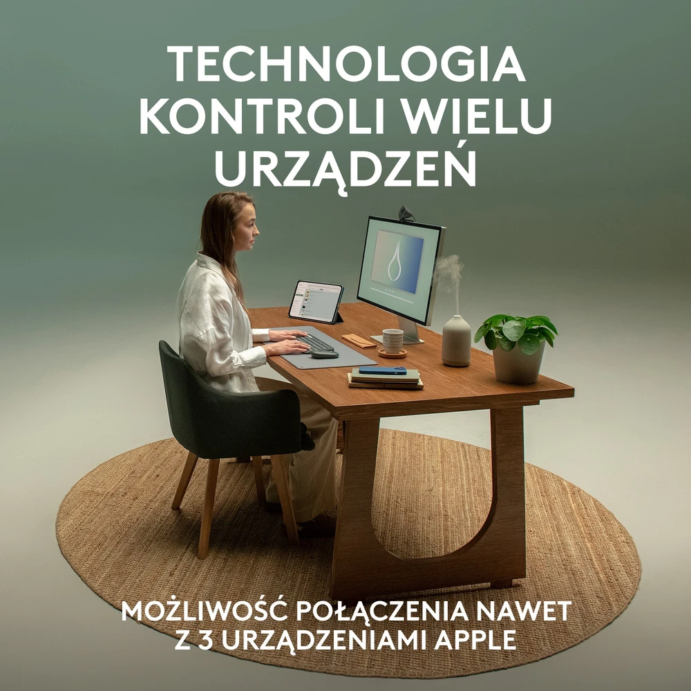 Klaviatūra ir pelė Logitech Pebble 2 Combo for Mac, grafito spalvos