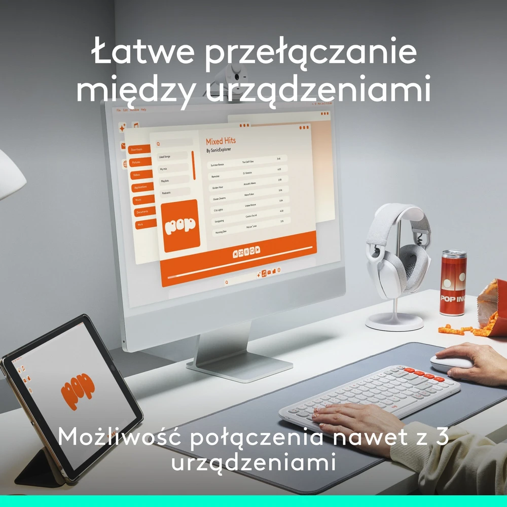 Kilimėlis Logitech POP ICON Combo Violetinis