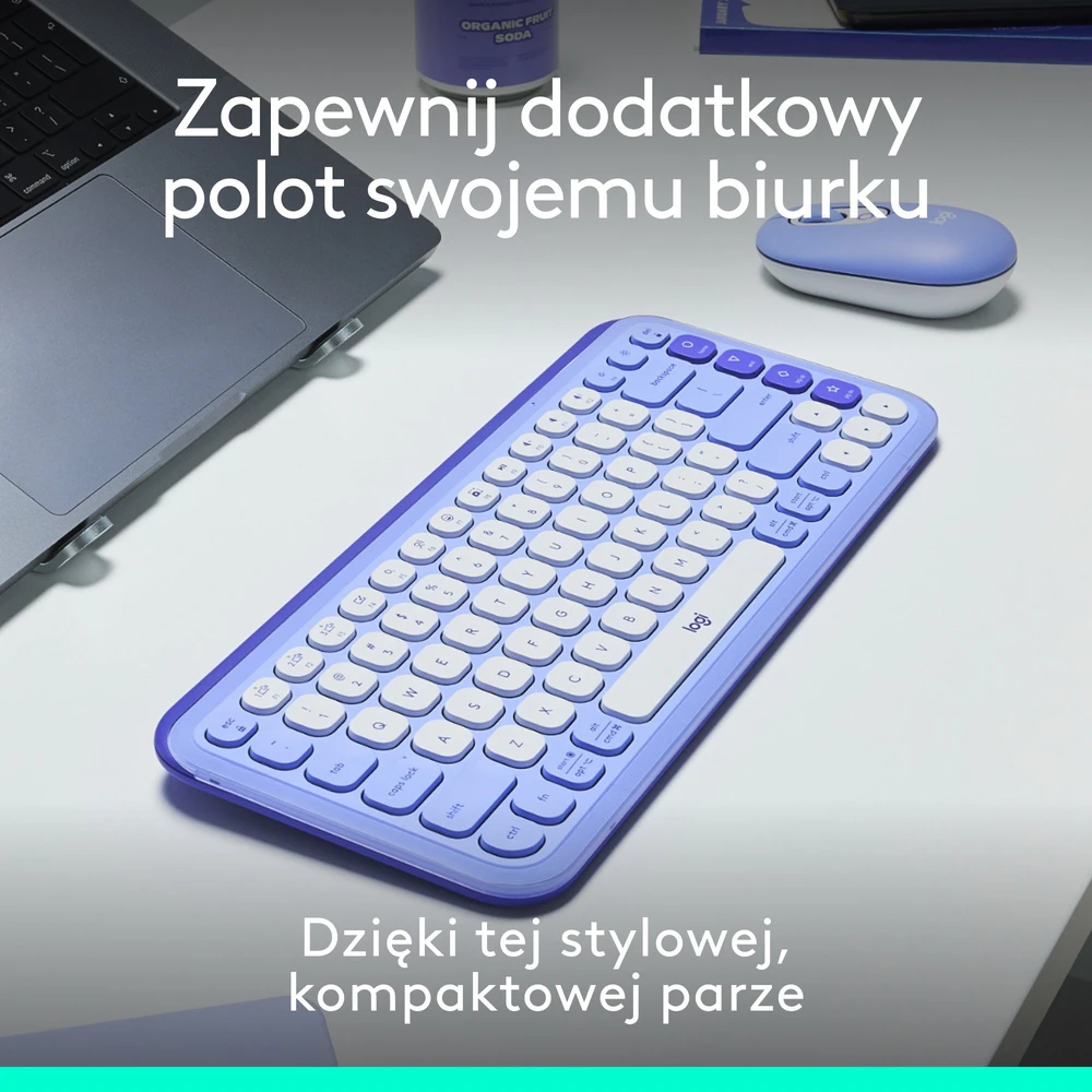 Kilimėlis Logitech POP ICON Combo Violetinis