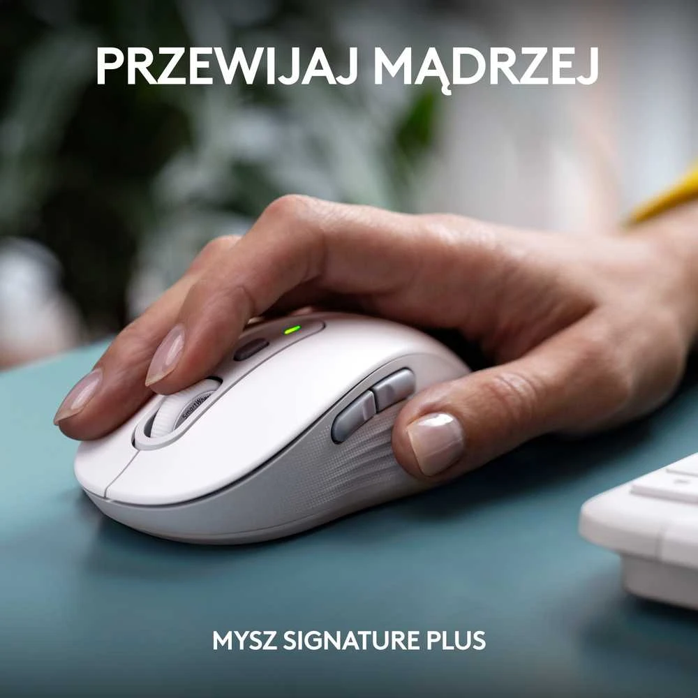Klaviatūra ir pelė Logitech Signature Slim MK950, Balta