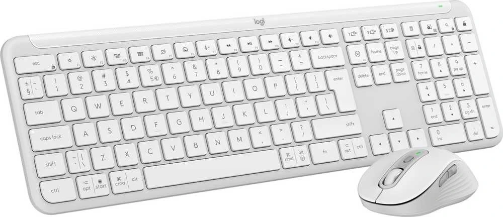 Klaviatūra ir pelė Logitech Signature Slim MK950, Balta