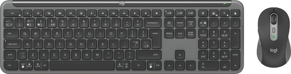 Klaviatūra ir pelė Logitech Signature Slim MK950 grafito (920-012511)