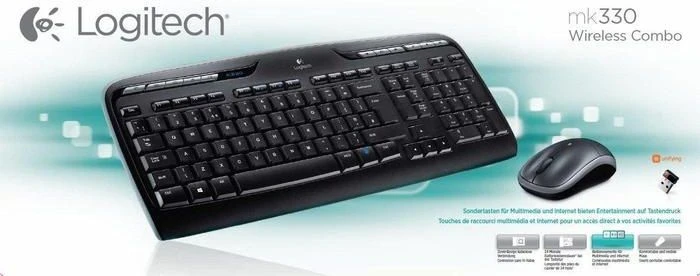 Logitech Belaidis klaviatūros ir pelės rinkinys MK330 (Nordic)