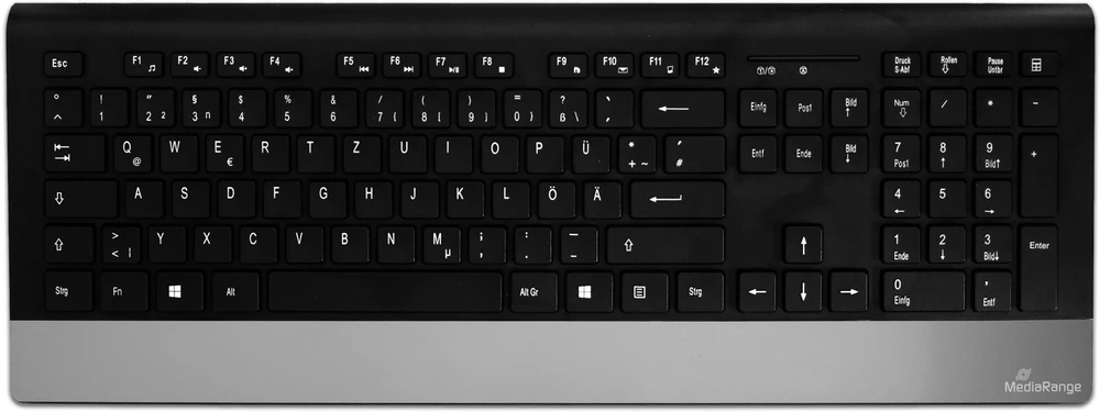 Klaviatūra ir pelė MediaRange QWERTY Niemiecki (MROS105-GR)