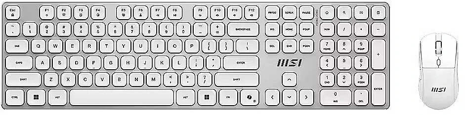 Klaviatūra MSI FORGE K210 WIRELESS COMBO Baltas US | Klaviatūros ir pelės rinkinys | Wireless | su pele | US | Baltas