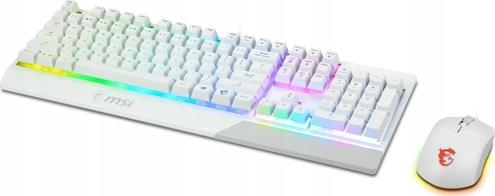 MSI Žaidimų klaviatūra Vigor GK30 Gaming Combo, Baltos spalvos (su pele)