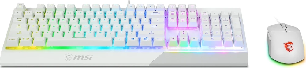 MSI Žaidimų klaviatūra Vigor GK30 Gaming Combo, Baltos spalvos (su pele)