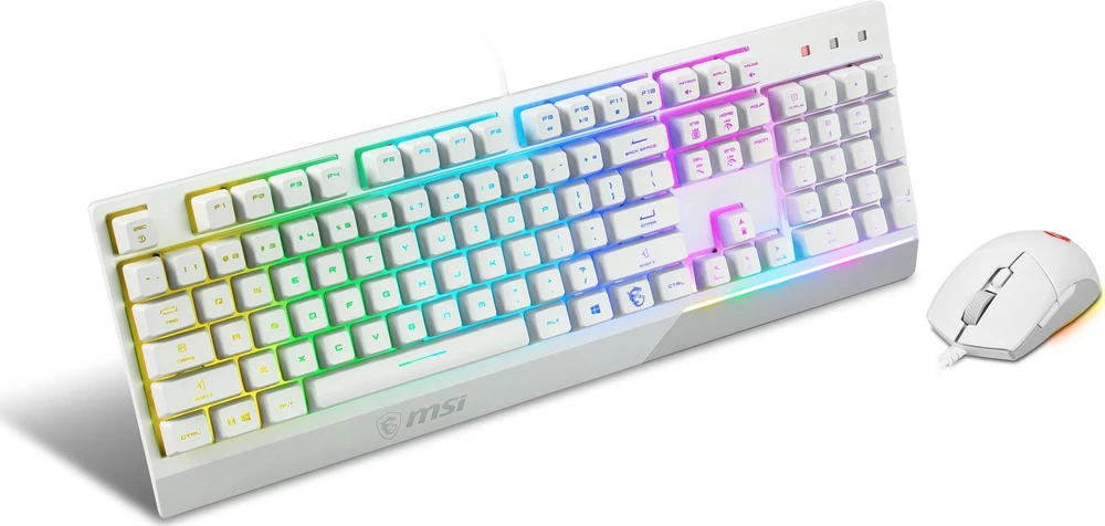 MSI Žaidimų klaviatūra Vigor GK30 Gaming Combo, Baltos spalvos (su pele)