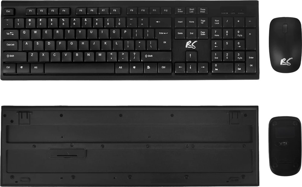 nano rs NanoRS Belaidė klaviatūra ir pelė Combo with Ergonomic Design – RS580 for Smooth and Efficient Use