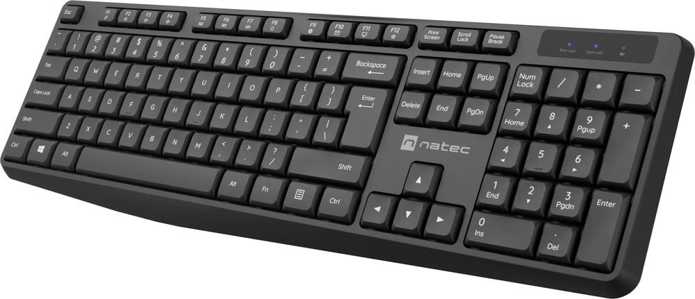 Natec Rinkinys 2w1 squid plus us juoda Klaviatūra ir pelė laserowa belaidė