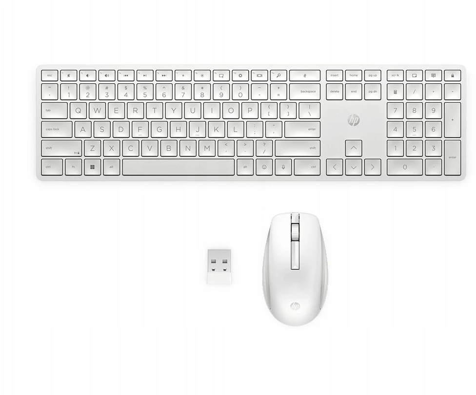 Hewlett Packard (HP) HP 655 belaidė pelė ir klaviatūra CZ-SK balta
