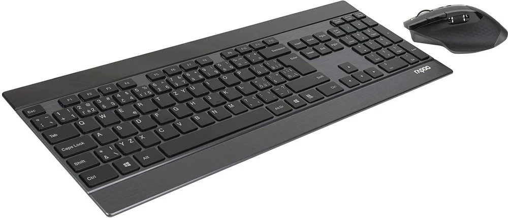 Klaviatūra ir pelė Rapoo RAPOO komplektas Klaviatūra ir pelė 9900M multi-mode bezdrátowy ultra-slim CZ/SK juoda