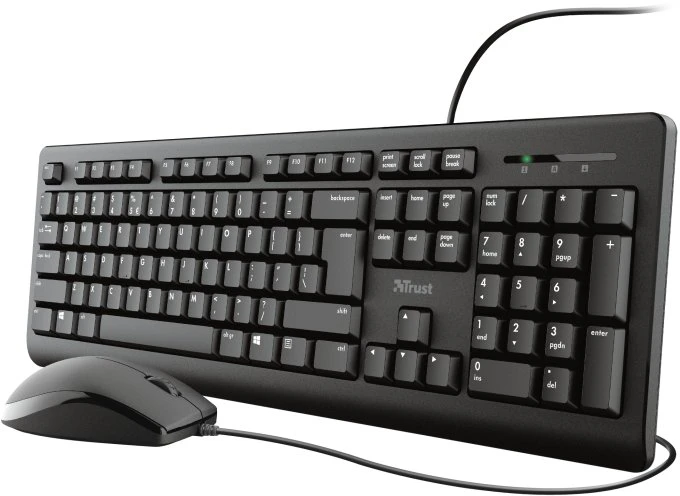 Klaviatūra Trust PRIMOKEYBOARD ir pelė SET - QWERTZ su laidu