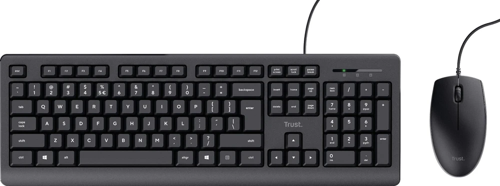 Klaviatūra ir pelė Kit Trust TKM-250 - Klaviatūros ir pelės rinkinys DE - Juodas