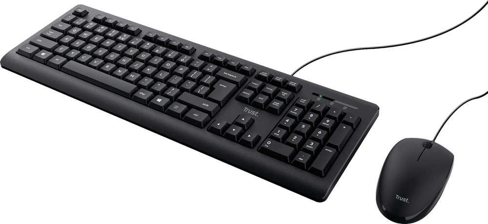Klaviatūra ir pelė Kit Trust TKM-250 - Klaviatūros ir pelės rinkinys DE - Juodas