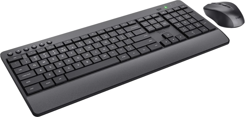 Klaviatūra ir pelė Kit Trust Trezo Comfort Wireless Klaviatūros ir pelės rinkinys - German QWERTZ išdėstymas