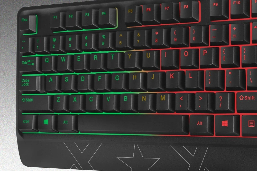 Klaviatūra ir pelė Vertux Vertux Rinkinys Pelė Klaviatūra ORION 3200 DPI LED Ergonomiczna