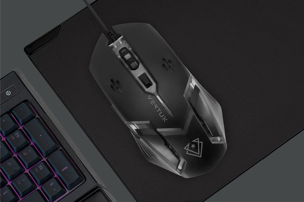 Klaviatūra ir pelė Vertux Vertux Rinkinys Pelė Klaviatūra ORION 3200 DPI LED Ergonomiczna