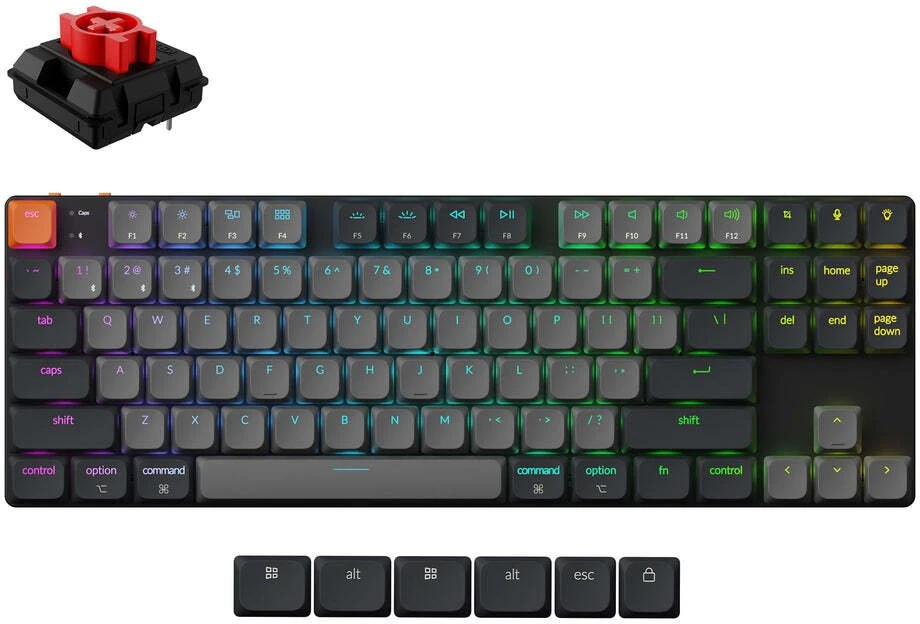Klaviatūra Keychron Belaidė klaviatūra K1 RGB/Juodas K1X-B1 KEYCHRON