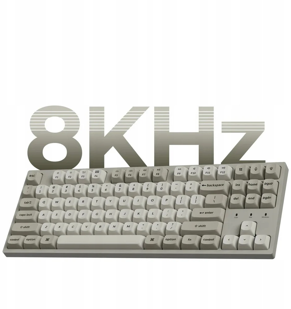 Klaviatūra žaidimams Keychron C1PX Keychron Super Brown su laidu mechaninė su pašvietimu balta ir-pilka