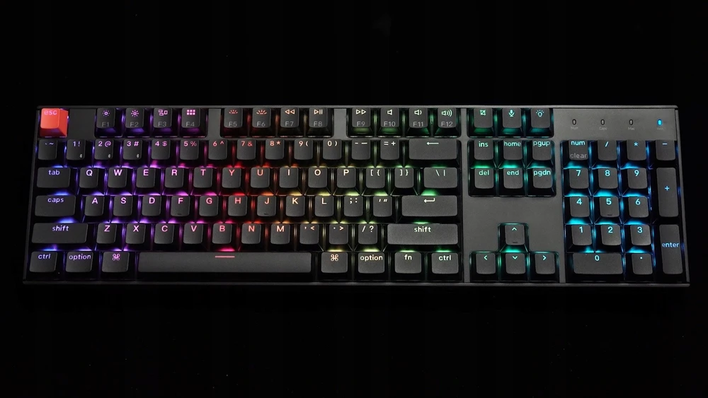 Klaviatūra žaidimams Keychron K10 V2 Keychron Super Raudona belaidė mechaninė su pašvietimu juoda