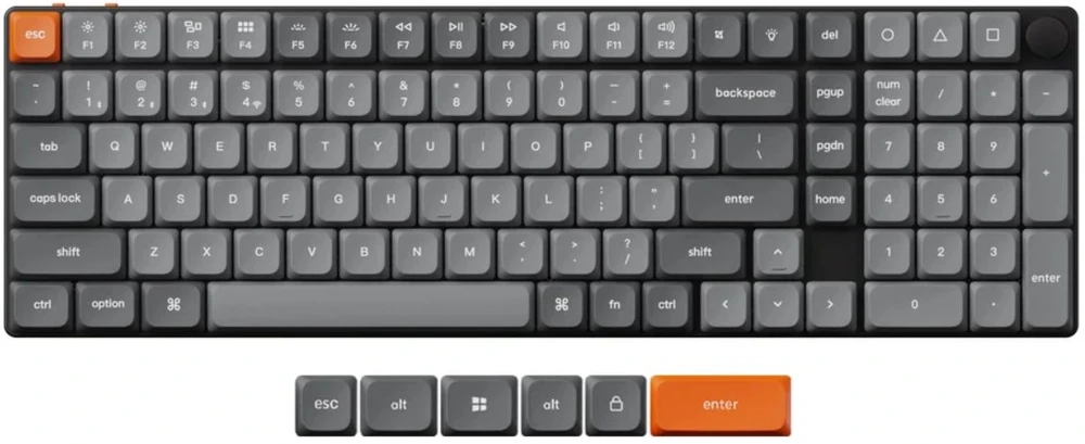 Klaviatūra Keychron K17M-A3 96% Low Profile Gateron Hot-Swap