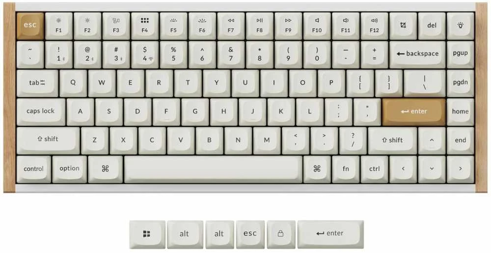 Klaviatūra žaidimams Keychron K2H Gateron Double-Rail Magnetic Nebula belaidė magnetyczno-mechaninė su pašvietimu balta