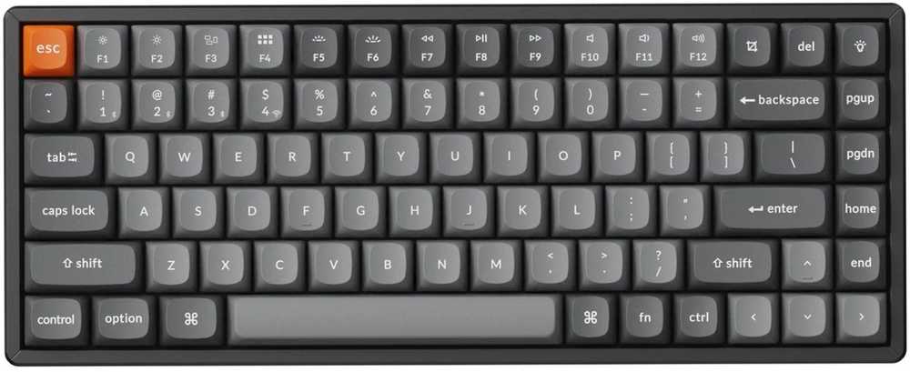 Klaviatūra Keychron K2 Max 75% Brown Switch RGB Juodas