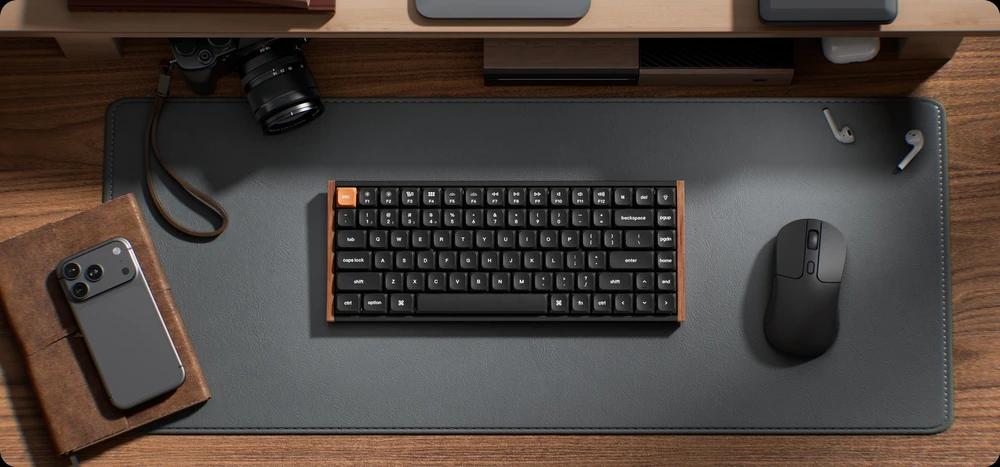 Klaviatūra žaidimams Keychron K3M-F1 75% Raudona Switch RGB Hot-Swap belaidė mechaninė Gateron Low Profile MX Raudona 2.0 su pašvietimu juoda