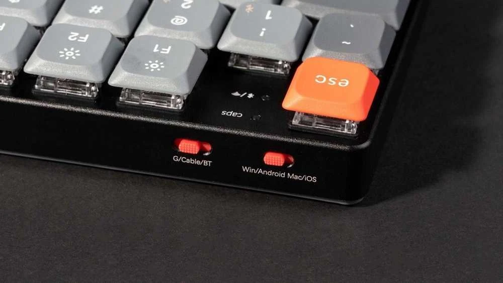 Klaviatūra žaidimams Keychron K5 Max Gateron Brown (Low Profile) belaidė mechaninė su pašvietimu szaro-juoda