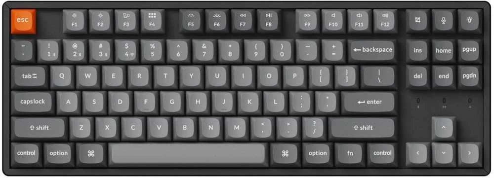 Klaviatūra žaidimams Keychron K8M/K10M Keychron Super Banana belaidė mechaninė su pašvietimu szaro-juoda