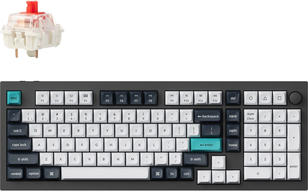 Klaviatūra žaidimams Keychron Q5M-M1 96% Raudona Switch RGB Hot-Swap