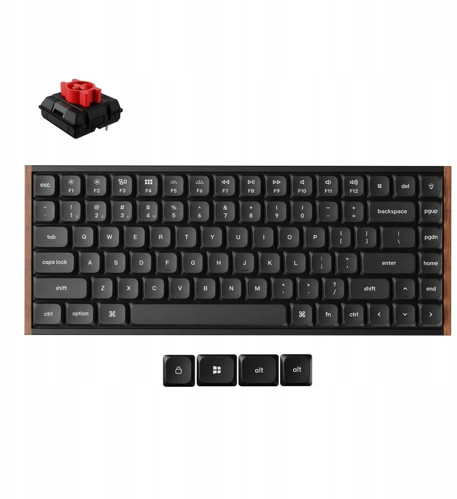 Klaviatūra žaidimams Keychron K3U-H1 75% Milk POM Raudona Switch 8K