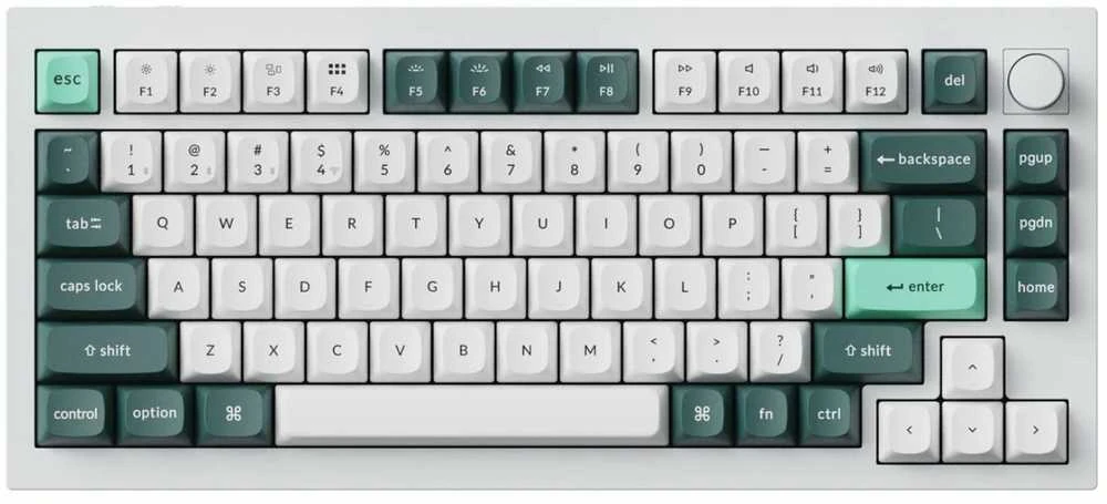 Klaviatūra žaidimams Keychron Q1 HE Gateron Double-Rail Magnetic belaidė magnetyczno-mechaninė su pašvietimu balta