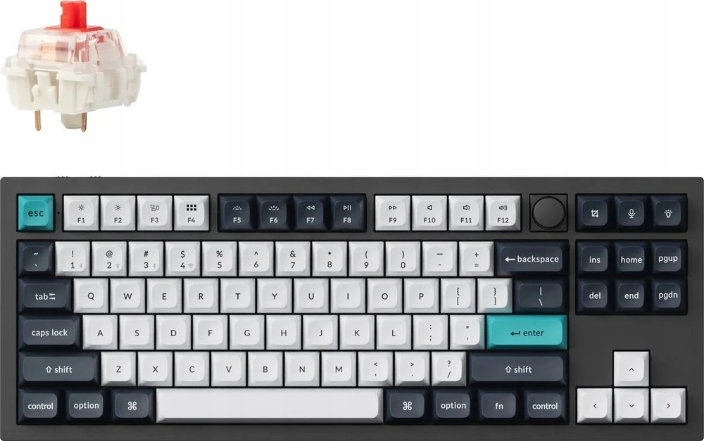 Klaviatūra Keychron Q3 Max (Carbon Juodas) - Gateron Jupiter Raudona Switches