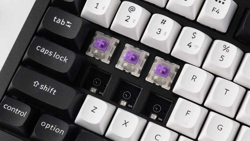 Belaidė magnetinė klaviatūra Keychron Q6H-P1, Nebula jungikliai, US INTL ANSI išdėst., Juoda