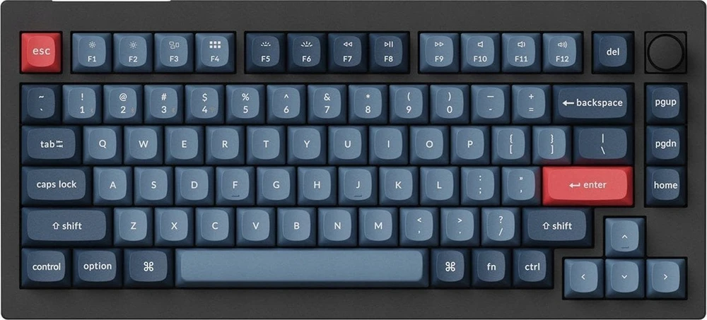 Keychron V1 Max Gateron Raudona Switch Belaidė Klaviatūra