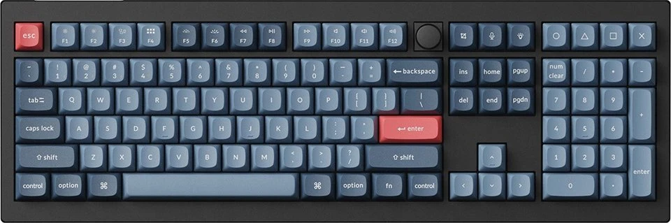 Klaviatūra Keychron V6 MAX Full Size Banana Switch Juodas