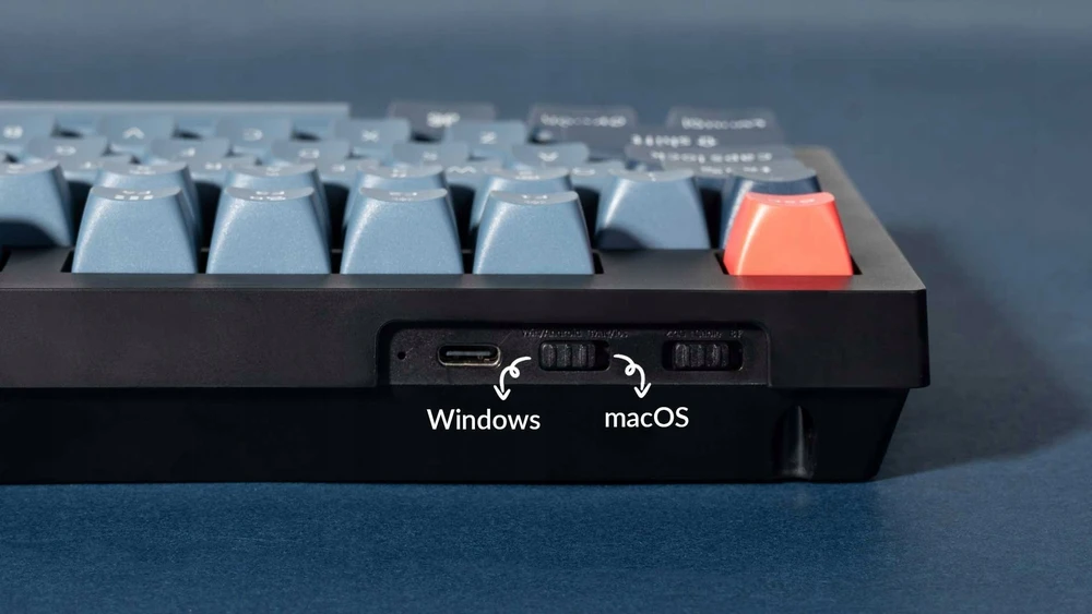 Klaviatūra Keychron V6 MAX Full Size Banana Switch Juodas