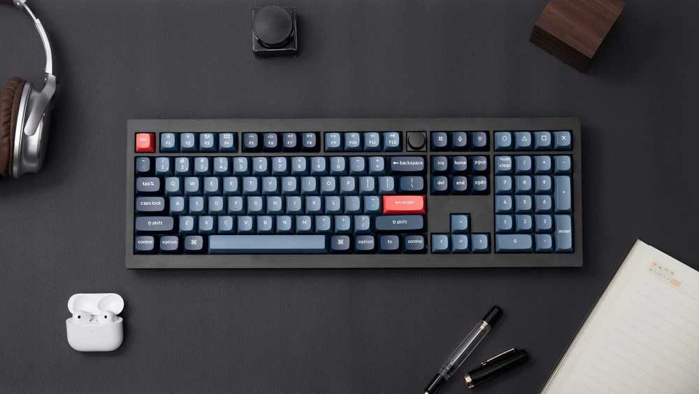 Keychron V6 Max QMK/VIA Wireless RGB – US išdėstymas – Hot-Swappable Gateron Jupiter Raudona (V6M-D1) Belaidė Custom Žaidimų Klaviatūra