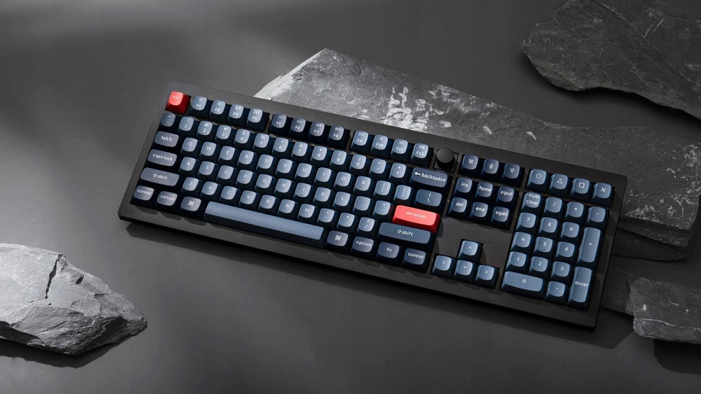 Klaviatūra Keychron V6 MAX Full Size Banana Switch Juodas