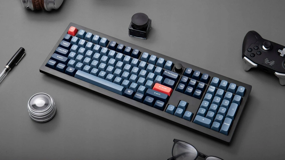 Klaviatūra Keychron V6 MAX Full Size Banana Switch Juodas