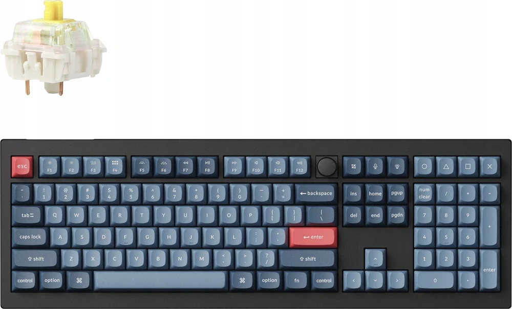 Klaviatūra Keychron V6 MAX Full Size Banana Switch Juodas